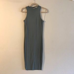 Olive green midi dress